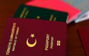 Turkish passports in different colors