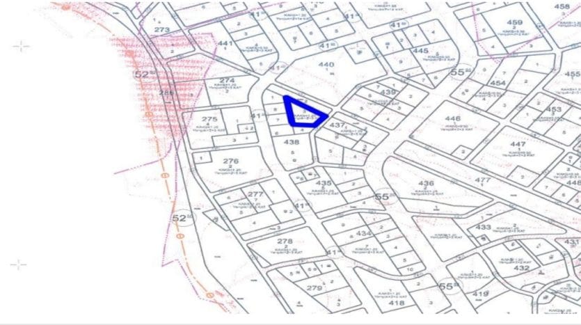 A plot of land for sale in Sazlı Bosna Arnavutkoy whose location appears on the plan near the Istanbul Canal