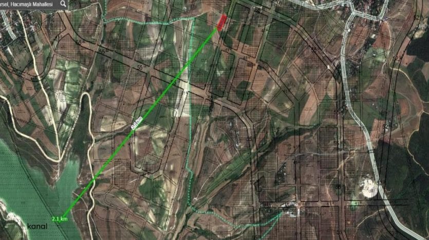 location the land for sale in istanbul on map