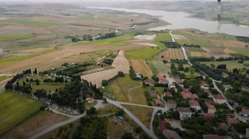 Vast green lands in Yenişehir, Arnavutkoy district