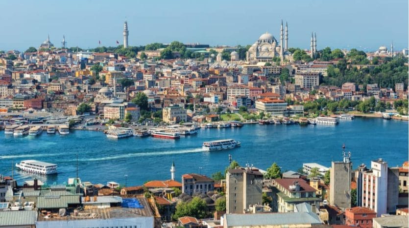Residential buildings and houses suitable for real estate investment on both banks of the Bosphorus Strait in Istanbul